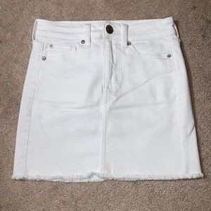 White Denim Skirt